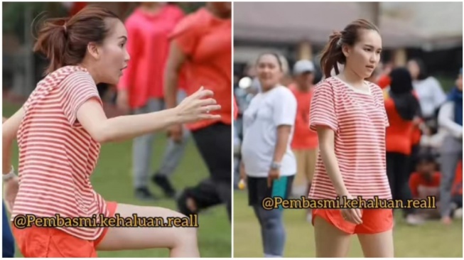 Aksi Ayu Ting Ting Ikut Main Sepak Bola Jadi Sorotan: Padahal Outfit Udah Kece Neng