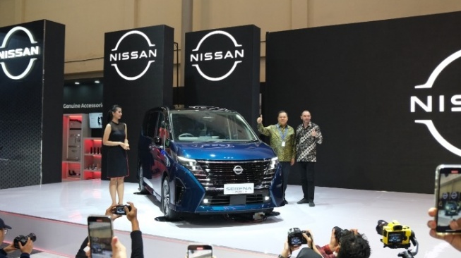 Jajaran Barang Elektrifikasi Nissan yang dimaksud Dipamerkan di area GIIAS 2023.