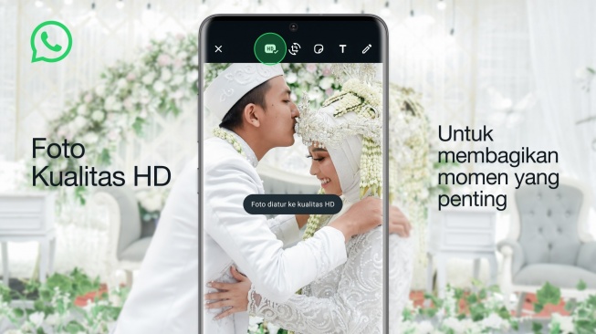 Fitur baru WhatsApp kirim foto kualitas HD. [WhatsApp Indonesia]