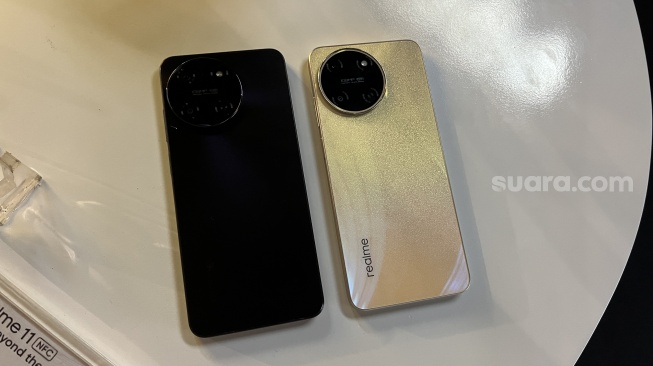 Peluncuran Realme 11 4G di Gandaria City, Jakarta, pada Rabu (23/8/2023). [Suara.com/Dicky Prastya]