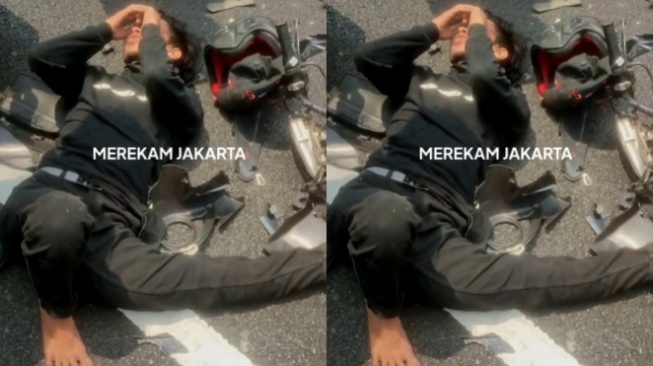 Instant Karma! Ditabrak Mobil usai Rampas HP WNA, Penjambret Kakinya Bengkok