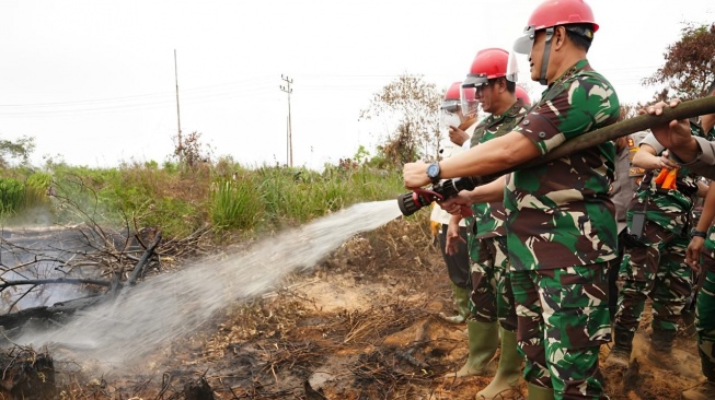 Panglima TNI Kaget Saat Cek Lokasi Kebakaran Hutan di Kalbar: Gak Kaya di TV, Susah Sekali Padamnya