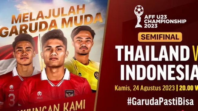 Siaran Langsung Indonesia vs Thailand di TV Apa? Cek Link Nonton Semifinal Piala AFF U-23 di Sini