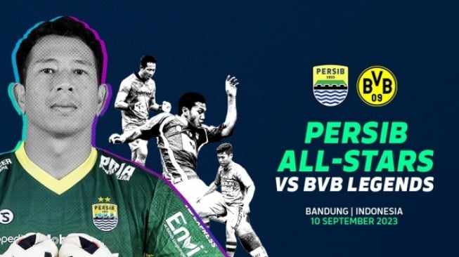 Laga Persib Bandung All-Stars menghadapi BVB Legends. [Dok. Persib]