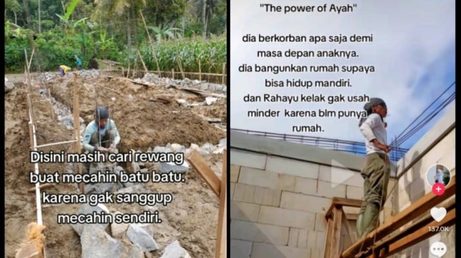 Perjuangan Keluarga Kecil Ini Bangun Rumah Tanpa Tukang, Berasa Banget Nekatnya