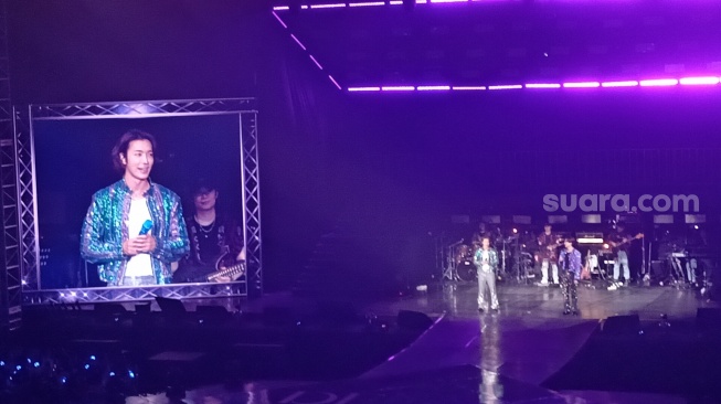 Fancon Super Junior D&E di Tennis Indoor Senayan, Jakarta Pusat pada Sabtu (26/8/2023) [Suara.com/Rena Pangesti]