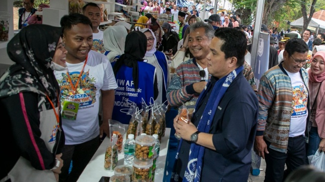 Erick Thohir Hadiri Pesta Rakyat Simpedes BRI, 20.000 Orang Semarakkan Pesta UMKM