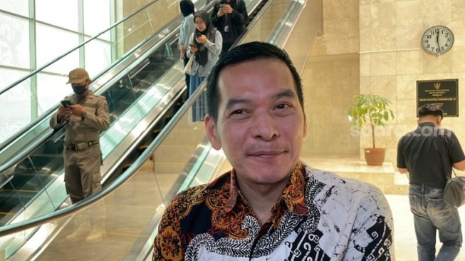 Ketua DPP Partai Kebangkitan Bangsa (PKB) Daniel Johan di Kompleks Parlemen Senayan, Jakarta, Selasa (29/8/2023). (Suara.com/Novian)