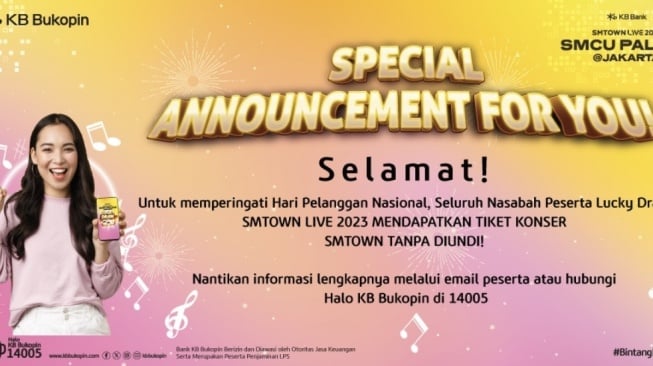 Rayakan Hari Pelanggan Nasional, Bank KB Bukopin Berikan Tiket Konser K-Pop SMTOWN LIVE 2023 Kepada Nasabah