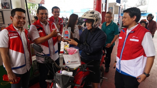 Hari Pelanggan Nasional yang digelar Pertamina Lubricants di Medan [Pertamina].