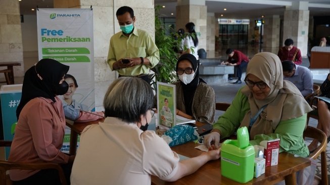 Kegiatan donor darah digelar di Le Papito, The Alana Yogyakarta Hotel & Convention Center, Selasa (5/9/2023). (Dok.Istimewa)