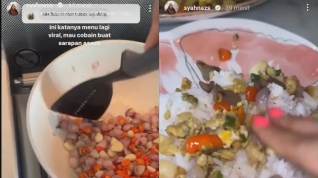 Syahnaz masak (instagram)