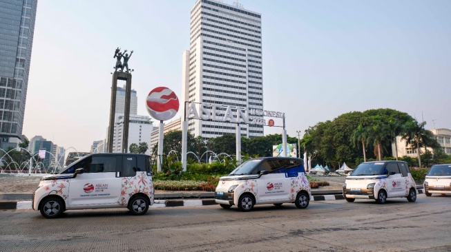 Tampilan Wuling Air Ev Jadi Kendaraan Para Delegasi KTT ASEAN. (Foto: Wuling)