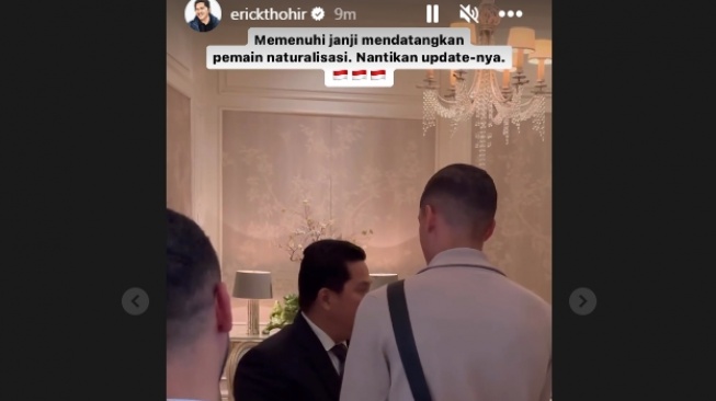 Erick Thohir melempar kode kalau pemain naturalisasi akan dilanjutkan prosesnya (Instagram/erickthohir)