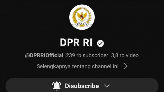 Update Peretasan YouTube DPR, Sekjen: Akun Sudah Up, Video Lama Bertahap Pindah ke Akun Baru