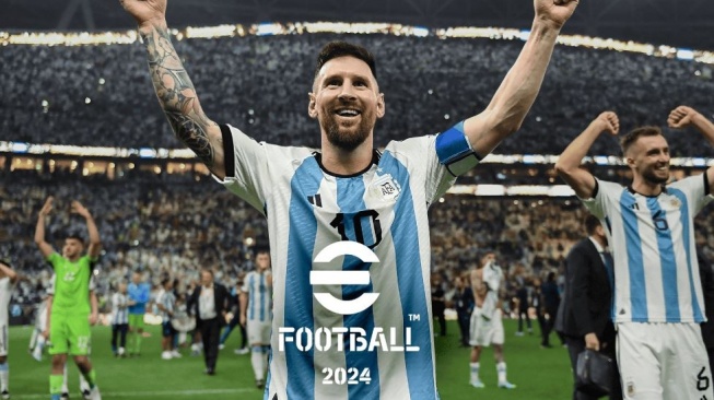 Lionel Messi menjadi Global Ambassador eFootball 2024. (Konami)