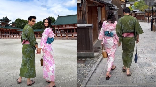 Maxime Bouttier dan Luna Maya di Jepang (instagram)