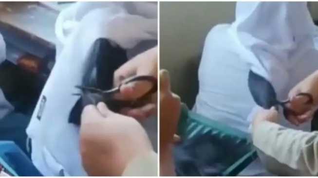 Momen Guru Potong Rambut Siswinya, Aksinya Banjir Soratan dari Warganet