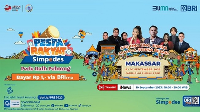 Bazar UMKM hingga Hiburan Musik Siap Meriahkan Pesta Rakyat Simpedes BRI 2023 di Makassar