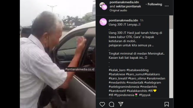 Ketiduran di Pinggir Jalan, Pria Asal Medan Nangis Kejer Usai Uang Rp 300 Juta Mendadak Raib