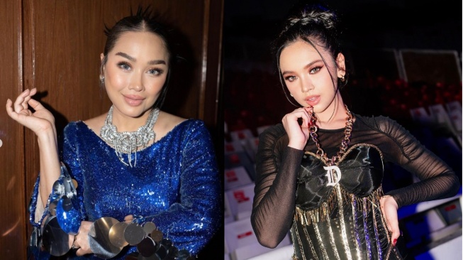 Kolase foto Titi DJ dan Lyodra Ginting (instagram)