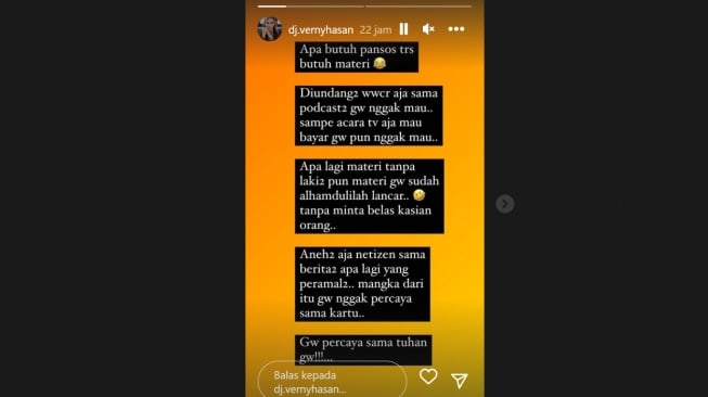 Unggahan Verny Hasan (Instagram/@dj.vernyhasan)