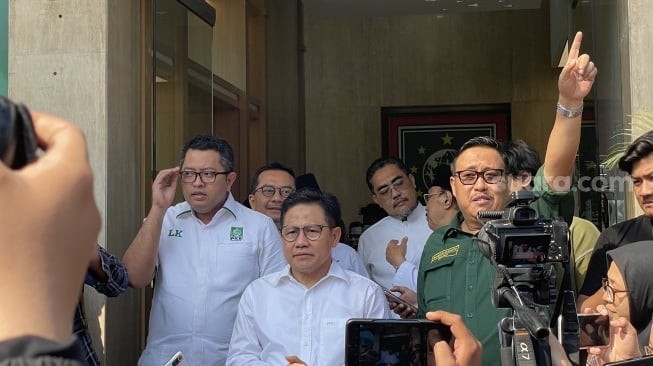 Momen Cak Imin Sambut Kunjungan Perdana Anies Baswedan ke Markas PKB