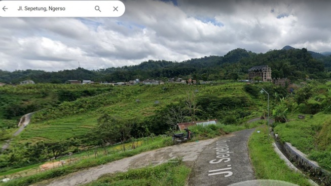 Jalan Sepetung, Ngerso, Tawangmangu viral di media sosial. (Google Maps)