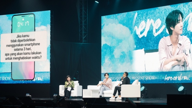 Awalnya Gak Suka, Ahn Hyo Seop Jadi Terbiasa Berpose Ini Usai Fan Meeting di Jakarta