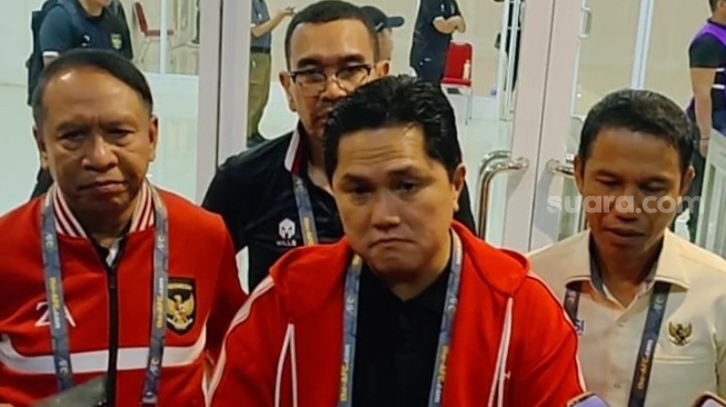 Ketua Umum PSSI Erick Thohir. (Suara.com/Ari Welianto)