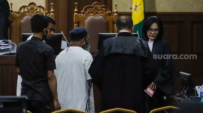 Terdakwa Gubernur Papua nonaktif Lukas Enembe menjalani sidang lanjutan di Pengandilan Tipikor, Jakarta, Rabu (13/9/2023). [Suara.com/Alfian Winanto]