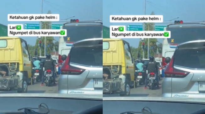 Nyaris Ditilang Polisi, Pria Ini Nekat Sembunyi di Tempat Tak Terduga