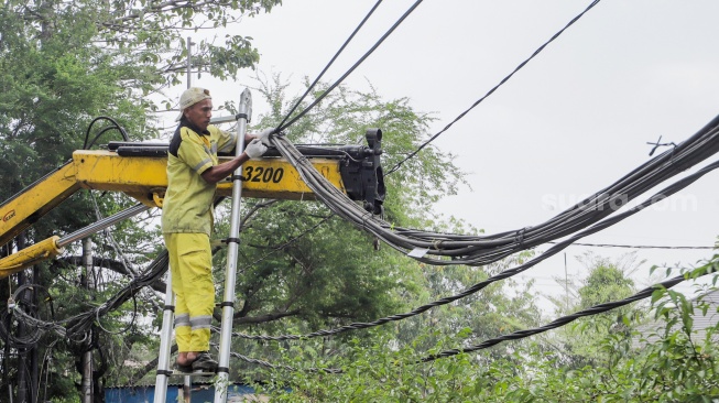 Tiang dan Kabel Fiber Optik Semrawut di Pekanbaru Segera Ditertibkan