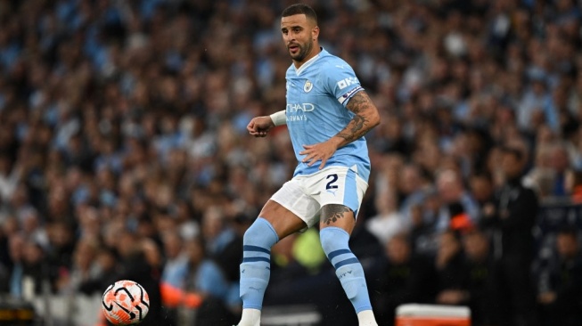 Bek sayap Manchester City, Kyle Walker. [PAUL ELLIS / AFP]