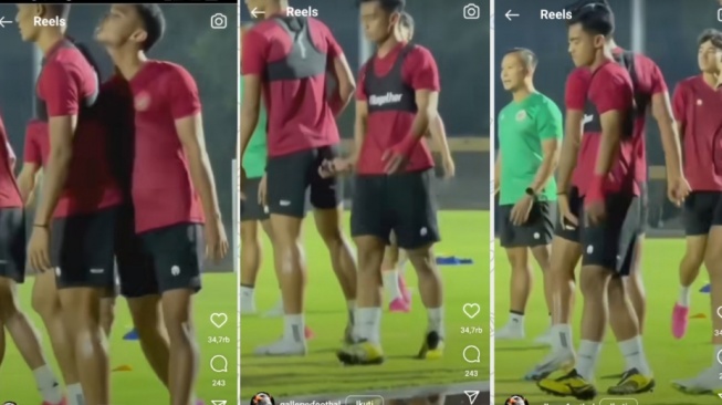 Timnas Indonesia U-23 Latihan, Tubuh Ramadhan Sananta Jadi Korban Jail 'Duo Bocil'