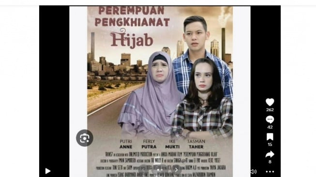 Putri Anne bintangi FTV Perempuan Pengkhianat Hijab. (TikTok/ veyy)