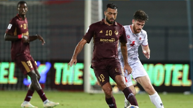 Suasana laga Piala AFC antara Hai Phong kontra PSM Makassar di Stadion Lach Tray, Hai Phong, Vietnam, Kamis (21/9) malam WIB. [doc. Twitter AFC Cup]