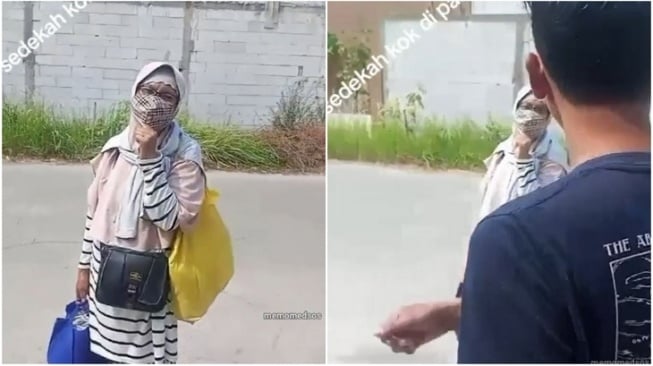 Viral Emak-emak Paksa Orang Sedekah di Pinggir Jalan, Tuai Pro dan Kontra