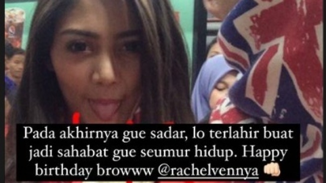 Unggahan Okin untuk Rachel Vennya. (Instagram)