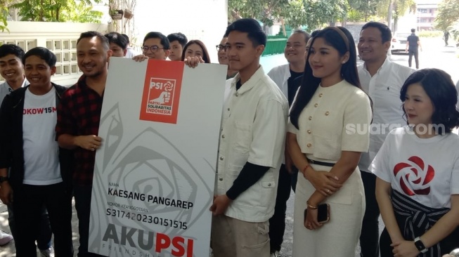 Kaesang Pangarep resmi masuk PSI. (Suarasurakarta.id/Ari Welianto)