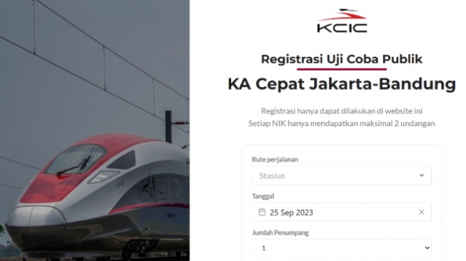 Uji Coba Kereta Cepat Jakarta Bandung (ayonaik.kcic.co.id)