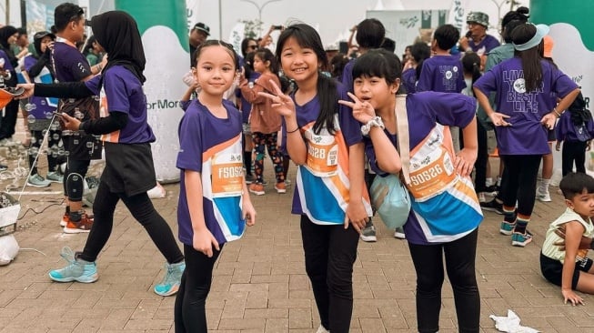 Potret Gempi Pertama Kali Ikut Kids Run (Instagram/@gisel_la)