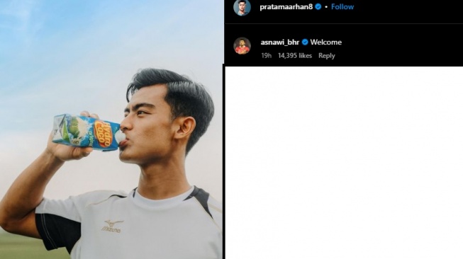 Asnawi mangkualam menggoda Pratama Arhan dengan satu kata (Instagram/pratamaarhan8)