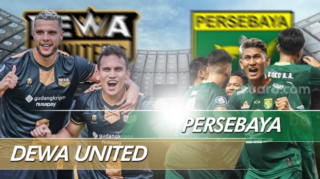 Prediksi Dewa United vs Persebaya di BRI Liga 1 2023-2024. [Dok. Suara.com]