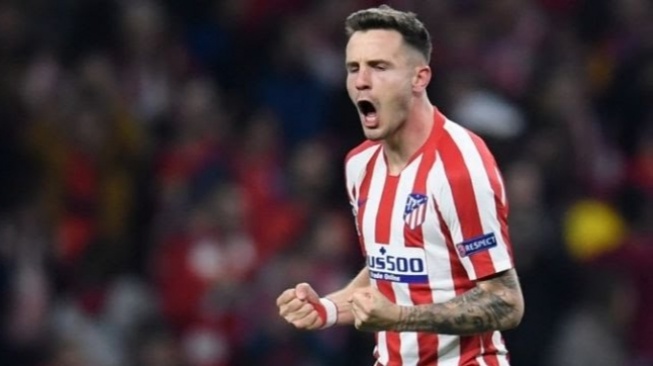 Gelandang sentral Atletico Madrid, Saul Niguez. [OSCAR DEL POZO / AFP]