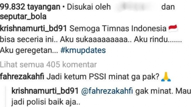 Krishna Murti yang Viral Lagi Pasca Dokumenter Kopi Sianida: Sempat Jadi Idola Kaum Hawa hingga Ditawari Jadi Ketum PSSI (Ist)