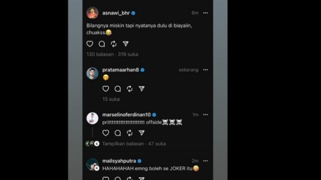 Threads Asnawi Mangkualam yang diduga membela Pratama Arhan. (TikTok/ @arhanzie)