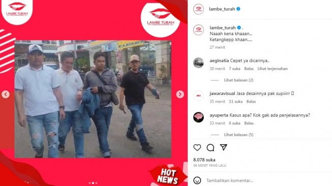 Tampang sopir yang bawa kabur mobil Caren Delano [Instagram/@lambe_turah]