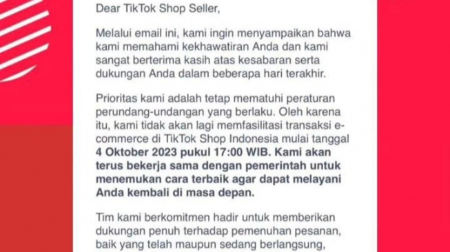 TikTok Shop Tak Lagi Fasilitasi Transaksie-commerce, Ini Reaksi Netizen