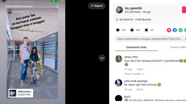 Unggahan TikTok Ko Apex. (TikTok/ @ko_apex86)